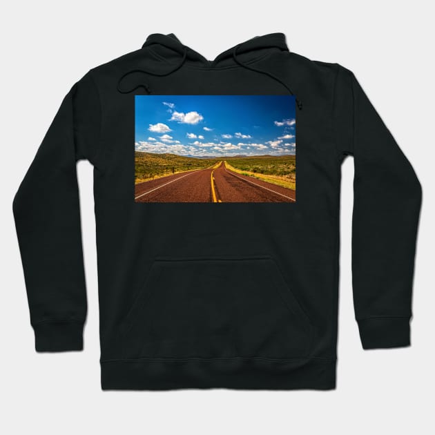 Highway 385, Brewster County Hoodie by Gestalt Imagery